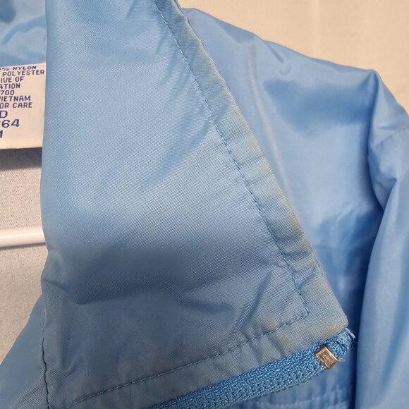 Blair Windbreaker Blue Floral Embroidered Zip Casual M - Picture 10 of 11
